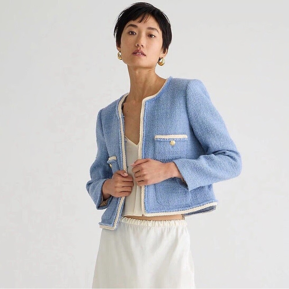 NWT / J. Crew Frances Lady Jacket in Maritime Blue / Size 12